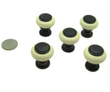 DIY Décor Hub - Small Oil-Rubbed Bronze with Beige Ceramic Cabinet Knobs, 10-Pack