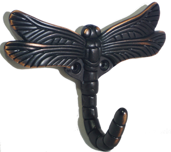 DIY Décor Hub - Set of 6 Dragonfly Hooks - Oil Rubbed Bronze